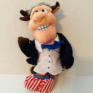 NWT Meanie Beanie Babies Infamous Series BULL BILL CLINTON Political Parody Toy